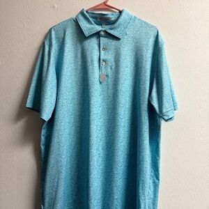 Peter Millar Men's Summer Comfort Short Sleeve Golf Shirt Blue, Size:L, EUC